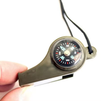 Survival Whistle with Compass and Thermometer | 3-in-1, No Batteries Needed