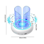 Mosquito killer device with dimensions labeled on a white background