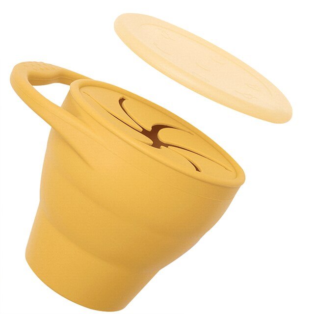 Silicone Snack Cup for Kids | Leak-Proof Lid, BPA-Free