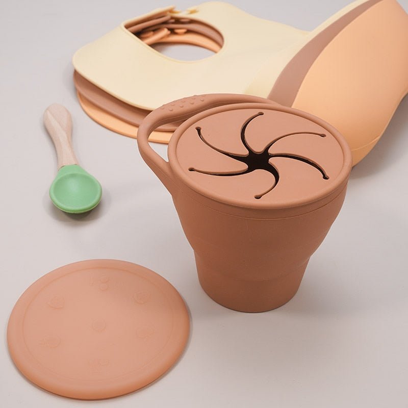 Silicone Snack Cup for Kids | Leak-Proof Lid, BPA-Free
