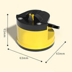 Suction Cup Knife Sharpener | 35 Strokes, Holds 20kg, Fits Drawers