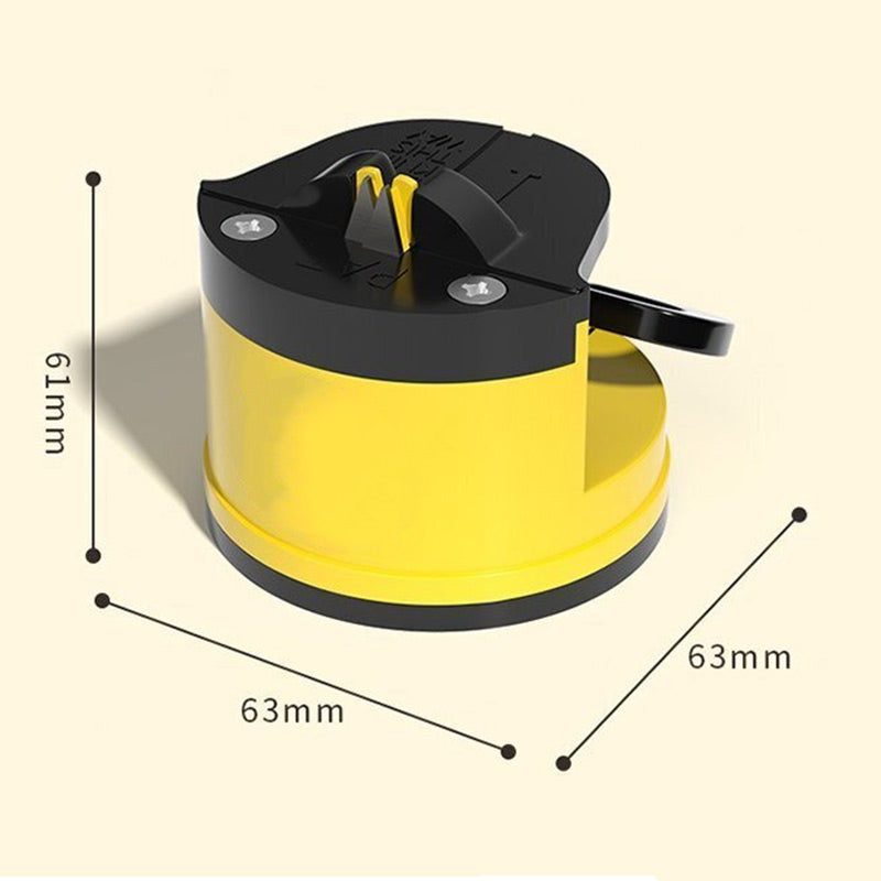 Suction Cup Knife Sharpener | 35 Strokes, Holds 20kg, Fits Drawers