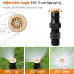 360° Lawn Sprinkler | Adjustable Spray, No Dry Spots, ABS Plastic