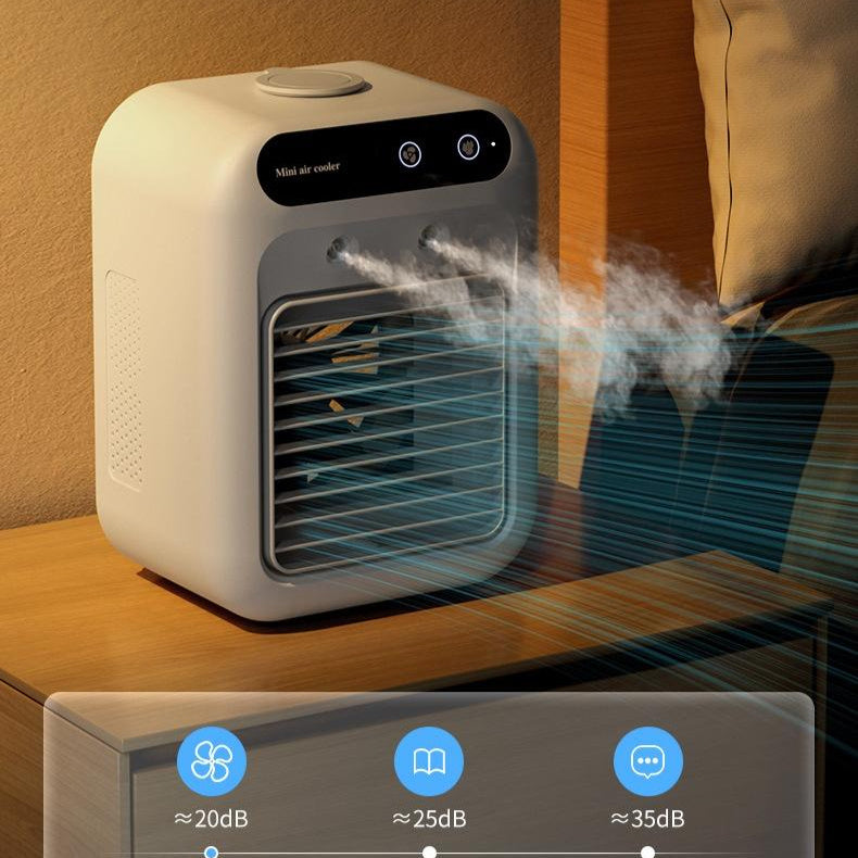 USB Mini Air Cooler | 1800mAh, Water Mist, 3.7 Hours Runtime