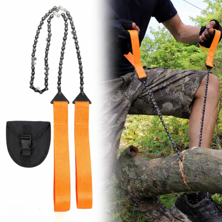 Foldable Camping Saw with Fire Starter | 65Mn Steel Blade