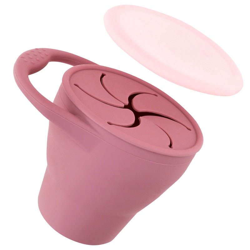 Silicone Snack Cup for Kids | Leak-Proof Lid, BPA-Free