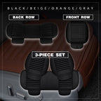 Ergonomic Car Seat Cushion | Anti-Slip, Breathable PU Leather