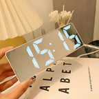 Mirror Alarm Clock with LED Display | Shows Time & Temperature