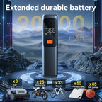 Portable Tyre Inflator with LCD – Auto Shut-Off, 150 PSI, Rechargeable