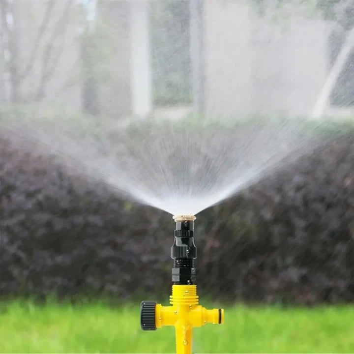 360° Lawn Sprinkler | Adjustable Spray, No Dry Spots, ABS Plastic