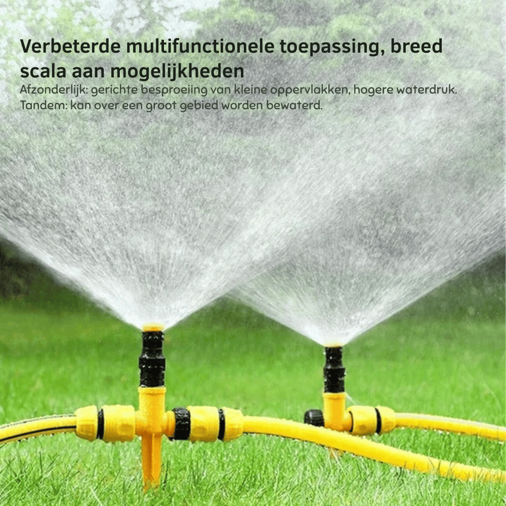 360° Lawn Sprinkler | Adjustable Spray, No Dry Spots, ABS Plastic
