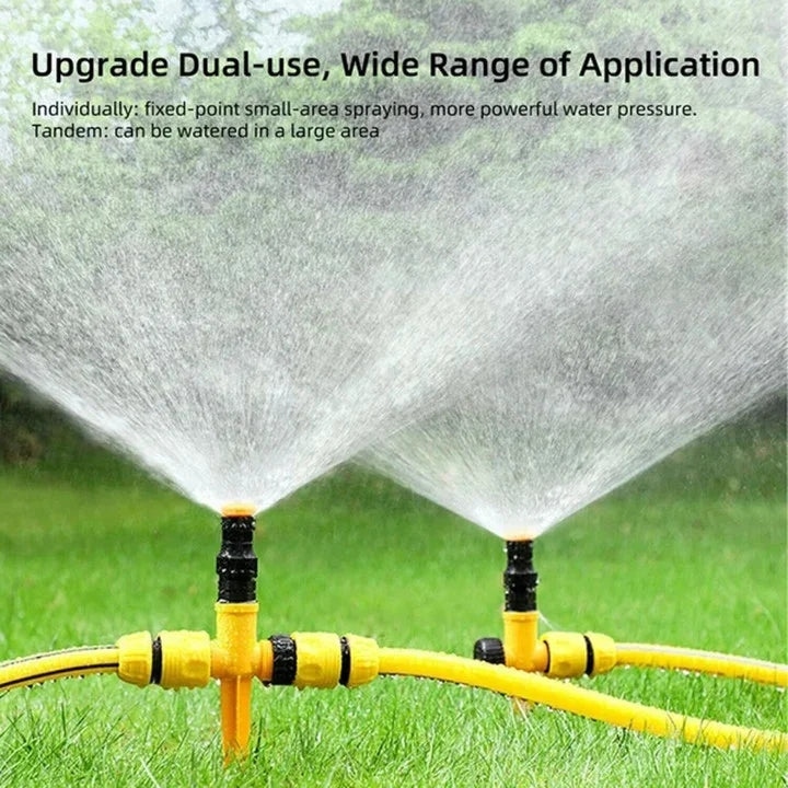 360° Lawn Sprinkler | Adjustable Spray, No Dry Spots, ABS Plastic