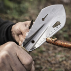Multifunction Garden Shovel | Hardened Steel, Serrated Edge, Compact