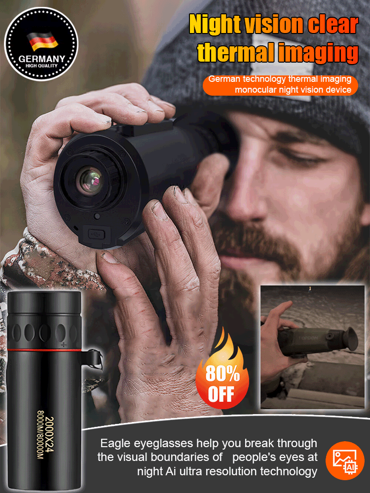 Night Vision Device with Thermal Camera | HD Display, 200m Range