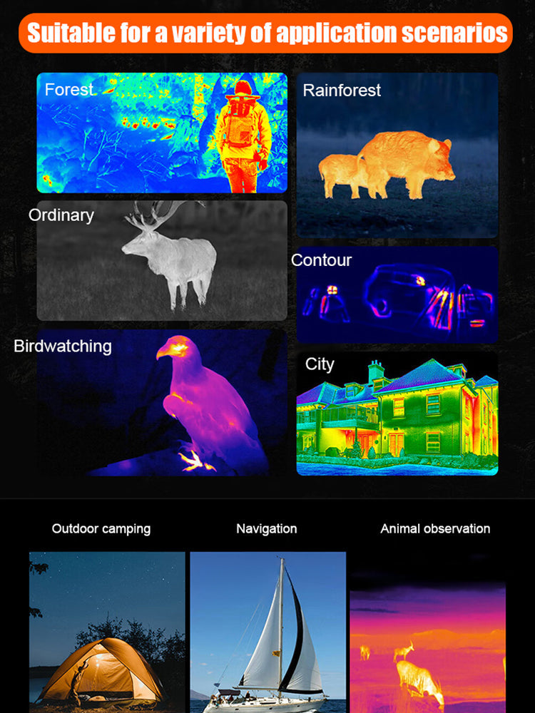 Night Vision Device with Thermal Camera | HD Display, 200m Range