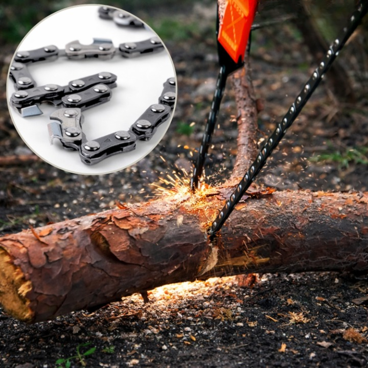 Foldable Camping Saw with Fire Starter | 65Mn Steel Blade