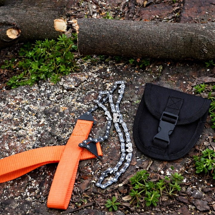 Foldable Camping Saw with Fire Starter | 65Mn Steel Blade