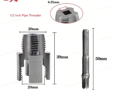 Aluminium Pipe Threader | Cuts Internal & External Threads