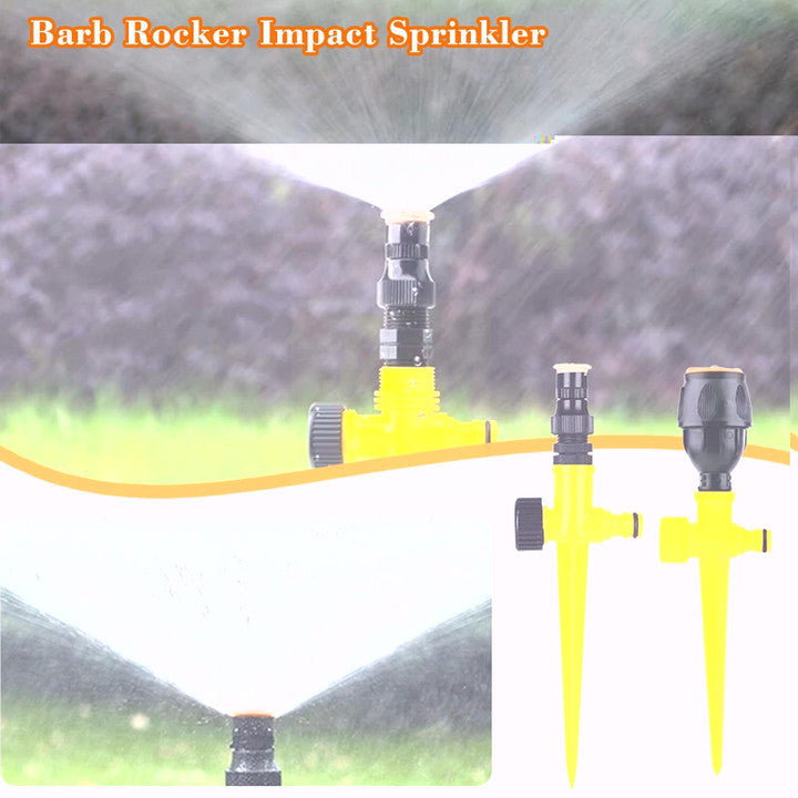 360° Lawn Sprinkler | Adjustable Spray, No Dry Spots, ABS Plastic