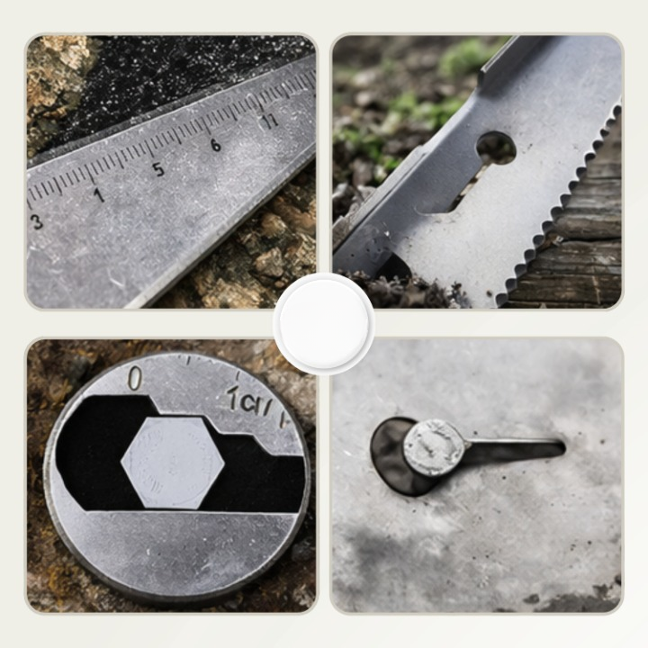 Multifunction Garden Shovel | Hardened Steel, Serrated Edge, Compact