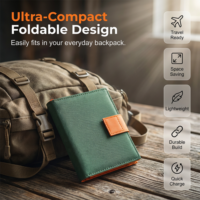 Foldable Solar Charger | USB Ports