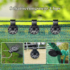 Schattierungsnetz-Clips with green mesh background