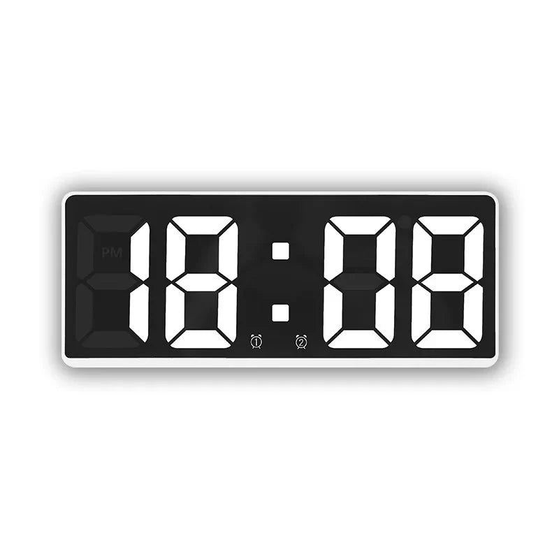 Mirror Alarm Clock with LED Display | Shows Time & Temperature