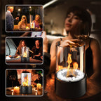 Tabletop Fireplace | Glass Cylinder, Portable, Indoor/Outdoor, Bioethanol