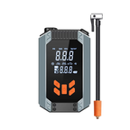 Digital air pump with digital display on a white background