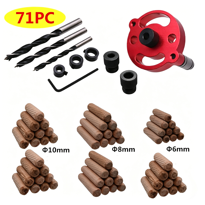 Self-Centering Drill Guide | Aluminium Alloy for Wood Joints