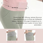 Running Belt with 4 Pockets – Elastic, Non-Slip