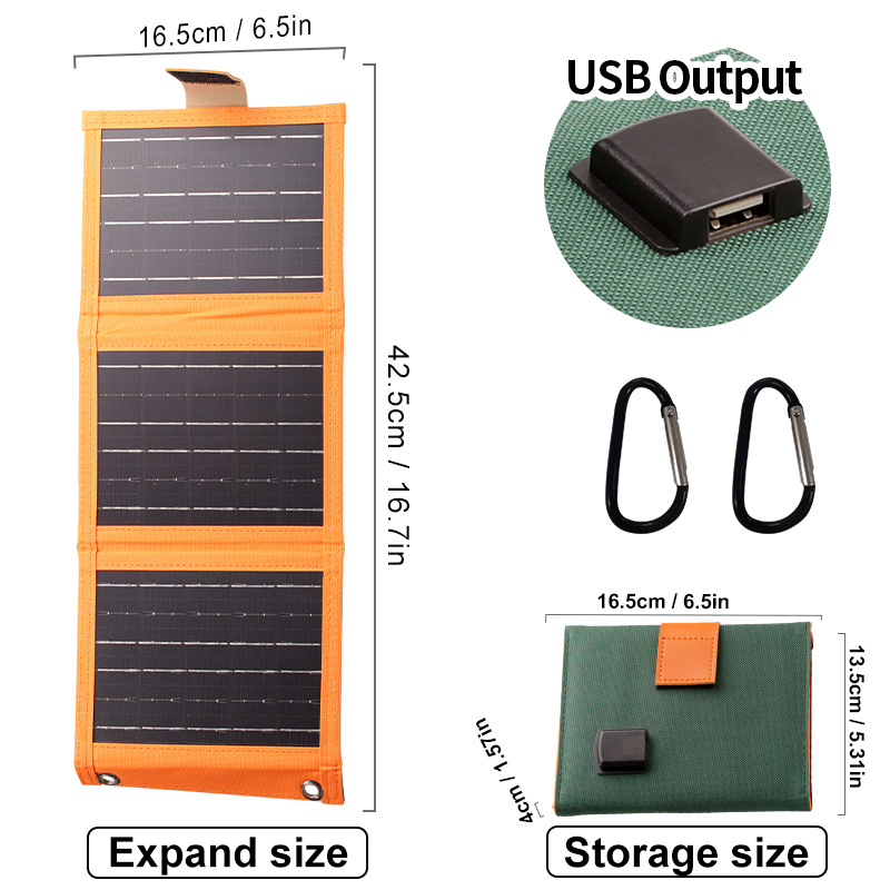 Foldable Solar Charger | USB Ports