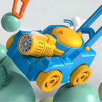 Toy construction vehicle on a white background