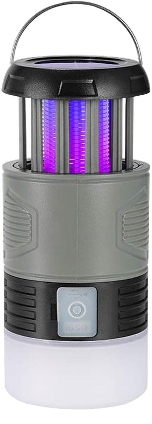 Solar Mosquito Lamp | UV Light Trap & LED Flashlight, 2000mAh