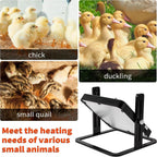 Heating pad for small animals with images of chicks, ducklings, and quails.
