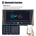 Car stereo system with Bluetooth 4.0 functionality, displayed on a screen.
