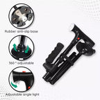 Black adjustable tool with rubber anti-slip base and 360-degree adjustment on a white background.