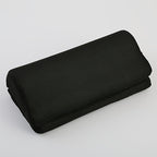 Black fabric roll on a light gray background