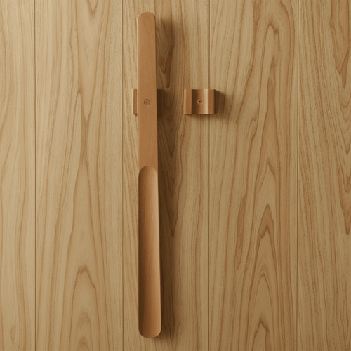 Wooden spatula on a wooden surface