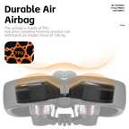 Airbag component with TPU material and text on durability