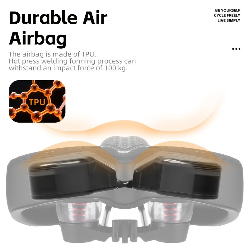 Airbag component with TPU material and text on durability