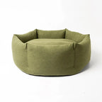 Green bean bag chair on a white background
