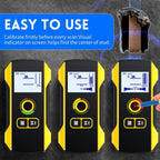 Three yellow and black devices with digital screens on a dark background, labeled 'EASY TO USE'.
