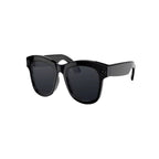 Black sunglasses on a white background