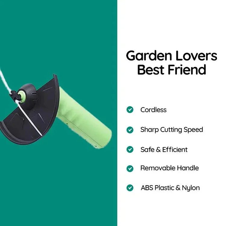 Gardening tool with text highlighting features on a green and white background