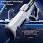 Automated water intake system for a vehicle with text instructions on usage.