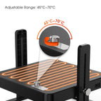 Heating element with adjustable temperature range on a white background